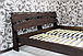 Кровать из массива ольхи «Венеция», цвет темный орех 180х200, фото 5