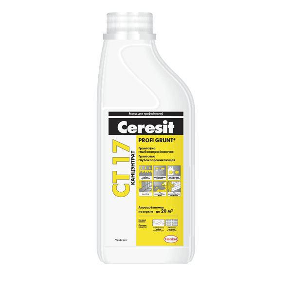 Грунтовка концентрат Ceresit CT 17 ProfiGrunt, 1 л.