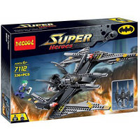 Конструктор Decool аналог Lego Super Бэтмен и Джокер Batwing, 336 дет. арт.7112