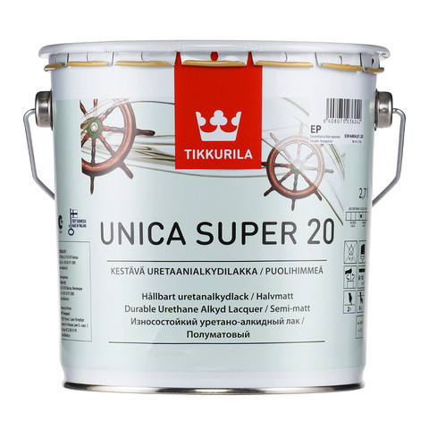   Уника Супер лак, полуматовый - Unica Super 2,7 л