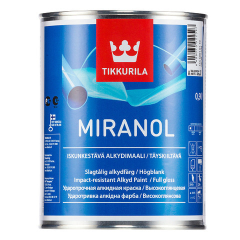 Миранол алкидная эмаль - Miranol для металлических и деревянных поверхностей внутри помещений 2.7л - фото 1 - id-p82421753