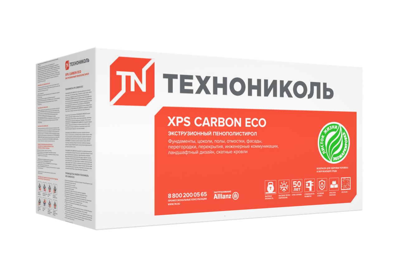 Экструзионный утеплитель Технониколь XPS CARBON ECO Карбон Еко 50 мм цена за м.куб - фото 2 - id-p35487616