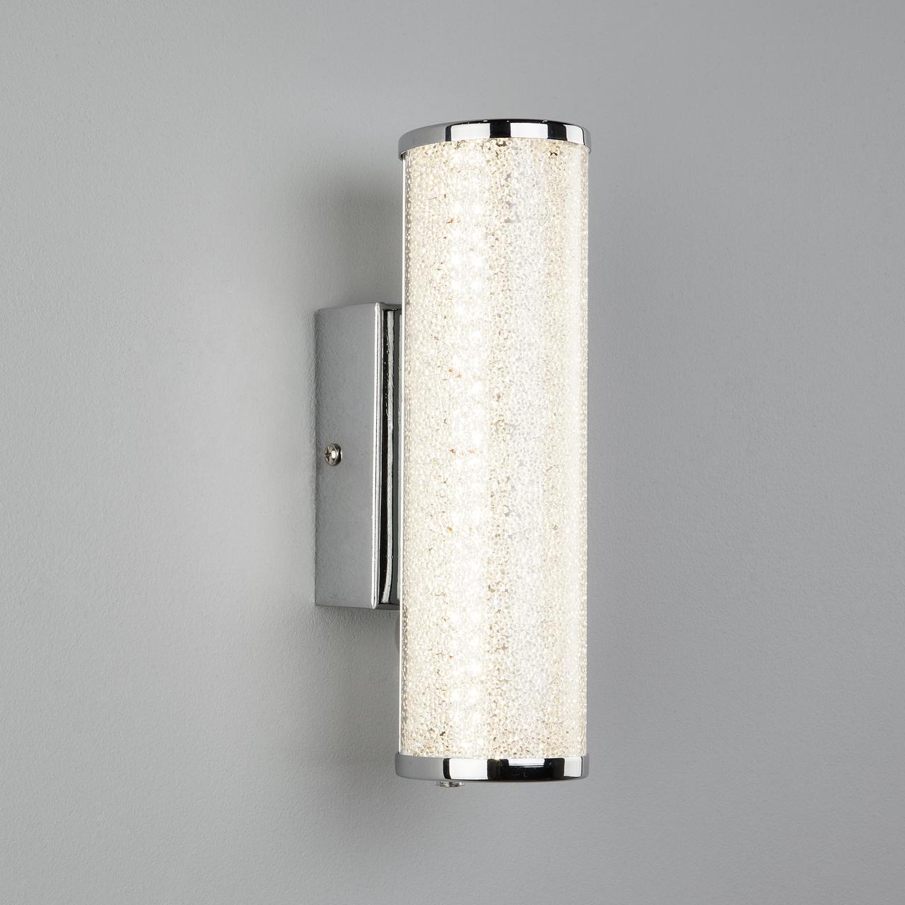 Светодиодный настенный светильник с хрустальной крошкой 90060/1 хром Brilliance Eurosvet