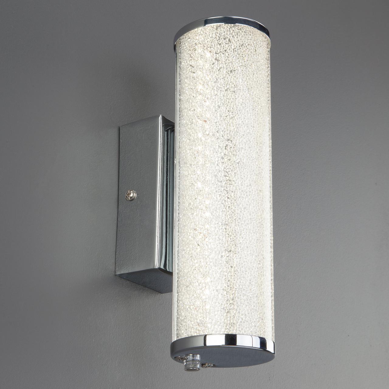 Светодиодный настенный светильник с хрустальной крошкой 90060/1 хром Brilliance Eurosvet - фото 2 - id-p82442373