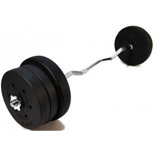 Штанга W 46кг (гриф W 120см+диски 2*10кг+4*5кг)