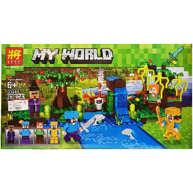 Конструктор Lele My World 33217 У воды 4в1 (аналог LEGO Minecraft) 260 деталей