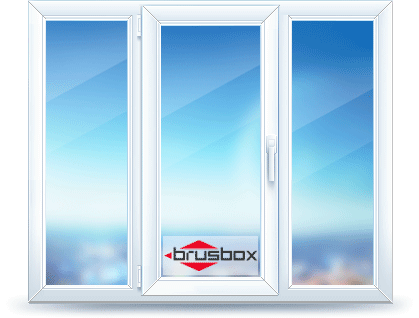 Окно трёхстворчатое ПВХ brusbox 2040×1400, фото 2