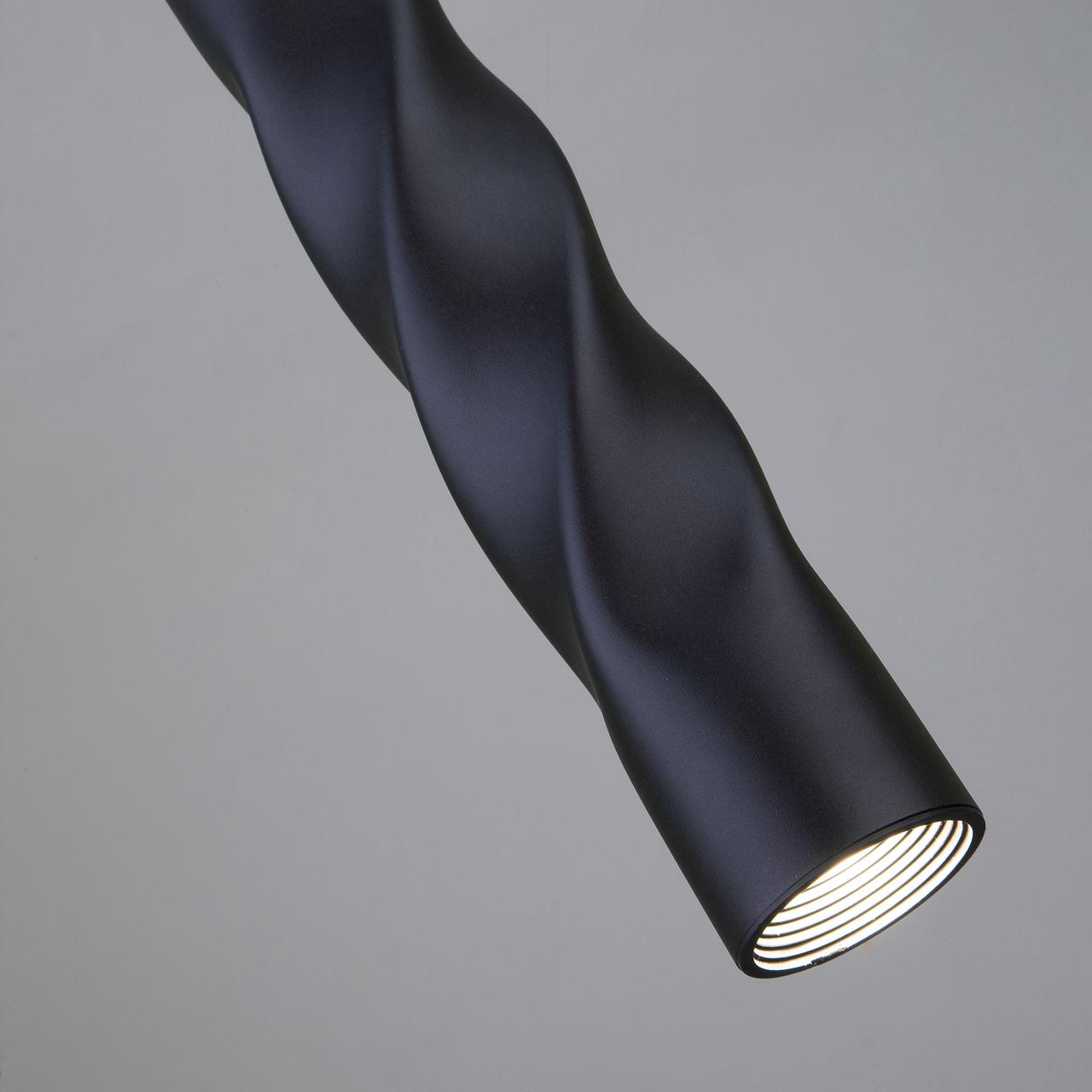 Светодиодный подвесной светильник 50136/1 LED черный Scroll Eurosvet - фото 3 - id-p82479845