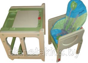 Детский стульчик-трансформер для кормления арт. 8330017 аналог "Animax"(бежевый,зеленый) - фото 2 - id-p82492960