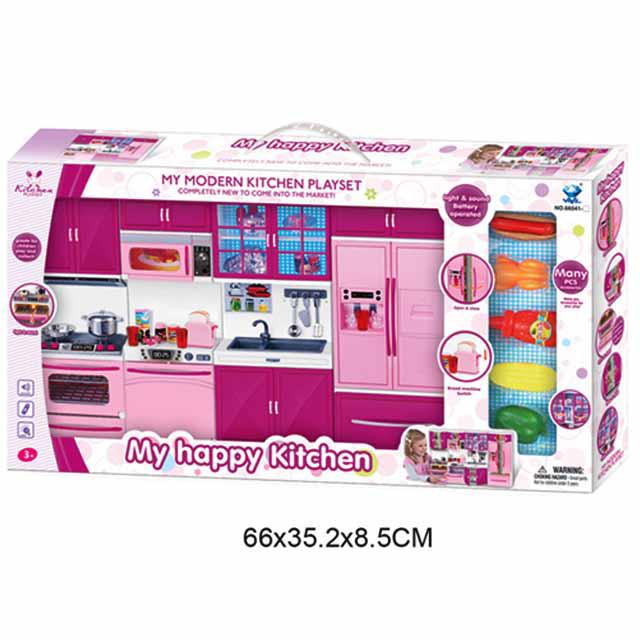Кукольная кухня My Happy Kitchen 66041-2 (свет, звук) 