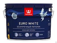 Tikkurila euro white краска для потолка глубокоматовая 9л.