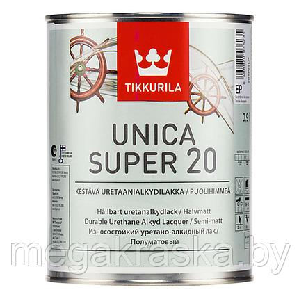 Лак яхтный уретано-алкидный tikkurila unica super (уника супер) полуматовый 0,9л., фото 2