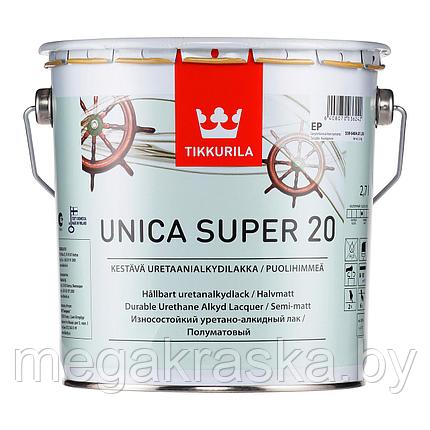 Лак яхтный уретано-алкидный  tikkurila unica super (уника супер) полуматовый 0,9л. ПОЛУМАТОВЫЙ, 2,7л., фото 2