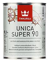 Лак яхтный уретано-алкидный tikkurila unica super (уника супер) высокоглянцевый 0,9л.