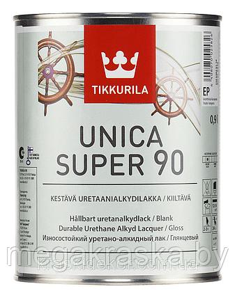 Лак яхтный уретано-алкидный  tikkurila unica super (уника супер) высокоглянцевый 0,9л., фото 2