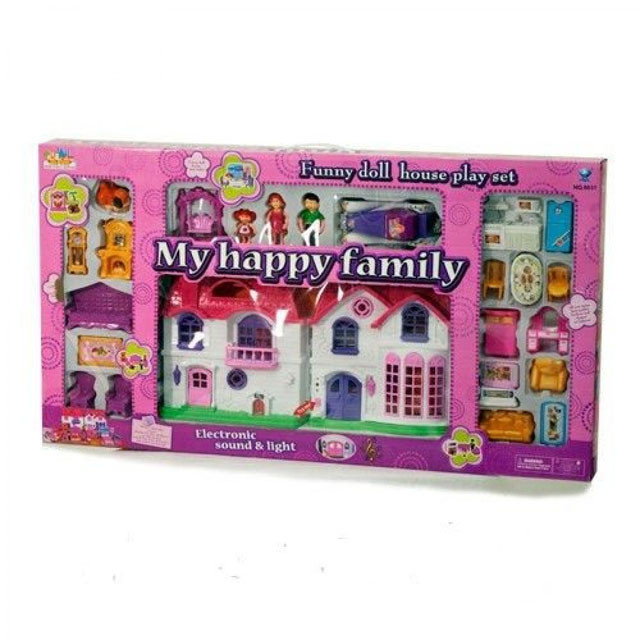 Домик с куклами и мебелью My Happy Family 8031 (свет, звук) - фото 2 - id-p82516066