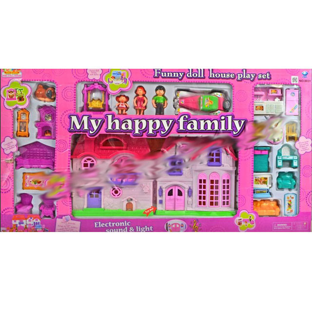 Домик с куклами и мебелью My Happy Family 8031 (свет, звук) - фото 3 - id-p82516066