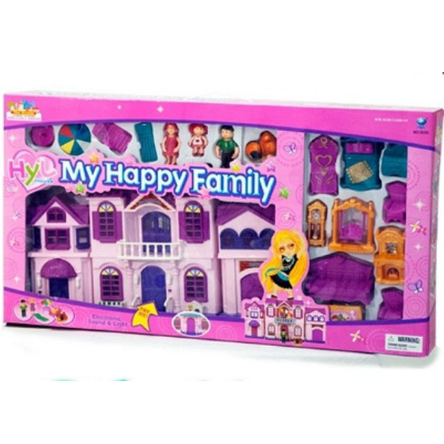 Домик с куклами и мебелью My Happy Family 8036 (свет, звук) - фото 2 - id-p82516098