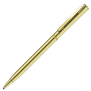 Металлическая шариковая ручка SLIM 1101 золотистого цвета.