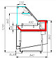 Кондитерская витрина Carboma Borneo КС80 SM 1,2-1 (0…+10), фото 2
