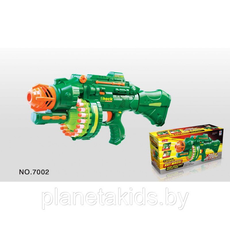 Детский игрушечный Автомат-бластер с 40 мягкими пулями/присосками на батарейках "BlazeStorm" ZC7002 - фото 2 - id-p82655239