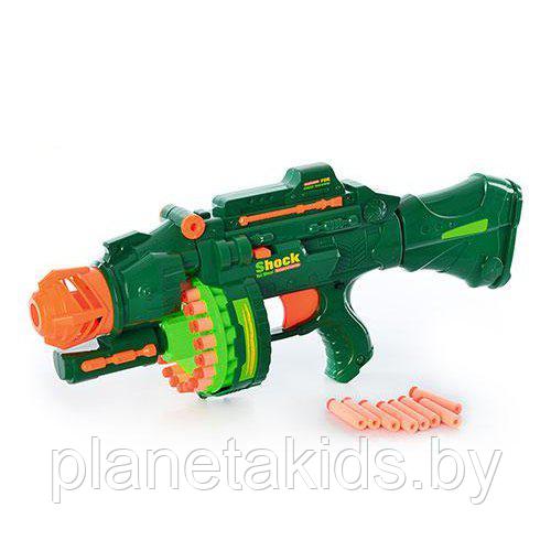 Детский игрушечный Автомат-бластер с 40 мягкими пулями/присосками на батарейках "BlazeStorm" ZC7002