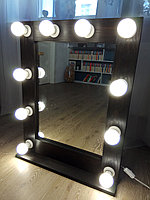 Настольное гримерное зеркало на подставке. Венге магия (12 ламп), фото 1