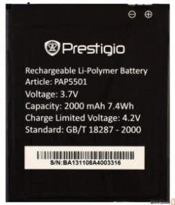АКБ (батарея, аккумулятор) оригинальная Prestigio PAP5501 2000mAh