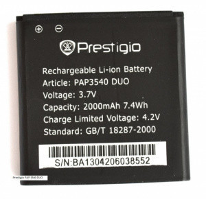 АКБ (батарея, аккумулятор) оригинальная Prestigio PAP3540 DUO 2000mAh