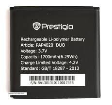 АКБ (батарея, аккумулятор) оригинальная Prestigio PAP4020 DUO 1700mAh