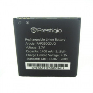 АКБ (батарея, аккумулятор) оригинальная Prestigio PAP3500 DUO 1700mAh