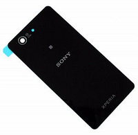 Задняя крышка (стекло) для Sony Xperia Z3 compact (D5803, D5833) Черная (Black)