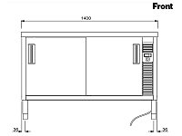 Стол-шкаф тепловой ELECTROLUX MTC1400P, 132675