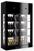 Шкаф винный ENOFRIGO WINE LIBRARY+ 2P 4V H220 P60 цвет глянцевый черный, A1WL4V2P226/421