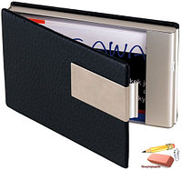 Визитница карманная Cool Cards Inspirion метал./кожзам., вертикальная, черная, фото 1