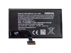 АКБ (батарея, аккумулятор) оригинальная Nokia BV-5XW 2000mAh для Nokia Lumia 1020 - фото 1 - id-p82681552