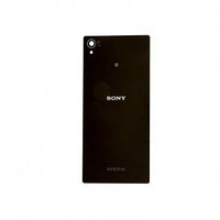 Задняя крышка (стекло) для Sony Xperia Z1 (C6902, C6903, L39H) Чёрная (Black)