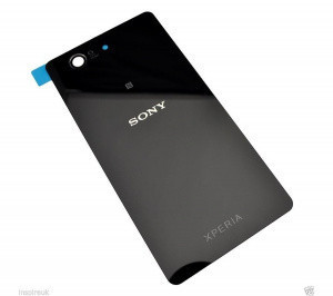 Задняя крышка (стекло) для Sony Z3 (D6603, D6653, D6616, D6633) Чёрная (Black)