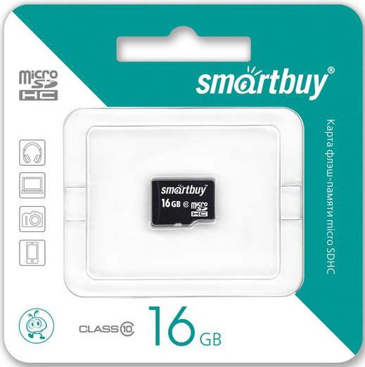Карта памяти Smartbuy microSDXC 16GB Class 10 - фото 1 - id-p82681913