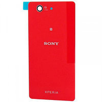 Задняя крышка (стекло) для Sony Xperia Z3 compact (D5803, D5833) Красная(Red)