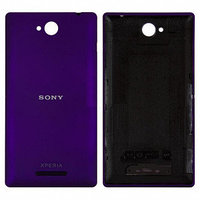 Задняя крышка для Sony Xperia C фиолетовая  (S39H, C2304, C2305)