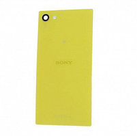 Задняя крышка (стекло) для Sony Xperia Z5 compact  (E5803, E5823) Жёлтая  (Yellow)