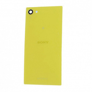 Задняя крышка (стекло) для Sony Xperia Z5 compact  (E5803, E5823) Жёлтая  (Yellow)