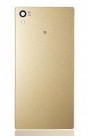 Задняя крышка (стекло) для Sony Xperia Z5 (E6603, E6633, E6653, E6683) Золотая (Gold) Глянцевая