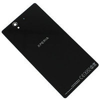 Задняя крышка (стекло) для SONY Xperia Z (C6606, C6602, C6603, L36, L36h, LT36) Чёрная (Black)