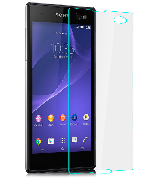 Защитное стекло на экран для Sony Xperia C3 (C3 Dual, D2502, D2533) - фото 1 - id-p82682262