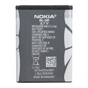 АКБ (батарея, аккумулятор) Nokia BL-5B 890mAh  для  Nokia 5140, 3220, 3230, 5070, 5140, 5200, 5300, 5320,