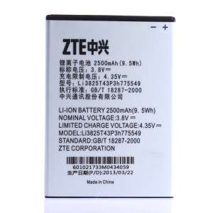 АКБ (батарея, аккумулятор) оригинальная ZTE LI3818T43P3H585642 2500mah для ZTE Grand X Quad V987 - фото 1 - id-p82682772