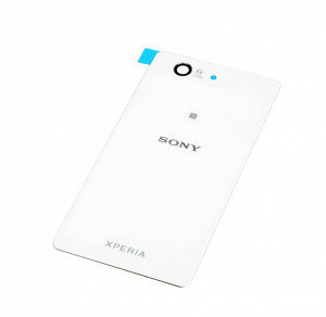 Задняя крышка (стекло) для Sony Xperia Z3 compact (D5803, D5833)  Белая (White)