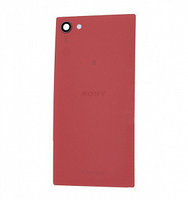 Задняя крышка (стекло) для Sony Xperia Z5 compact  (E5803, E5823) Красная  (Red)